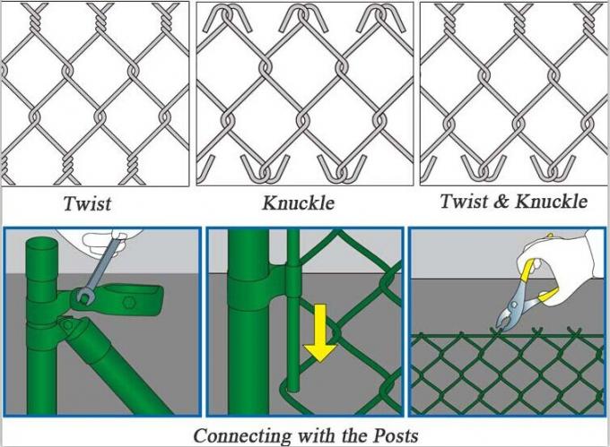 Pink color chain link fence wire mesh for basketball court made in china