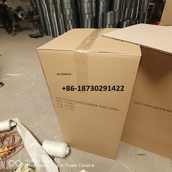 18" Diameter Razor Ribbon Helical Ribbon Barbed Wire Each Coil 50 Feet Length, 5 Coils /Box