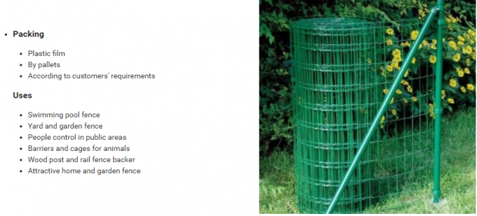 100 X 50 mm Green Plastic Coated Holland Garden Wire Mesh