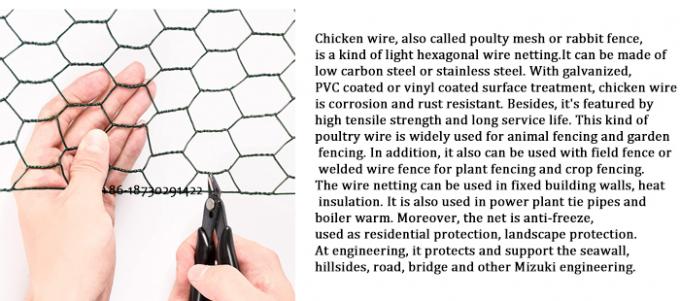 40mmx40mm PVC Coated Hexagonal Chicken Wire Mesh