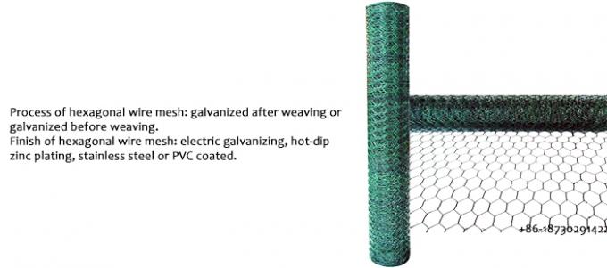 40mmx40mm PVC Coated Hexagonal Chicken Wire Mesh
