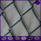 China chain link fencing 50*50mm ,6 gauge plastic coating sports ground fence price