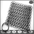 stainless steel 316 premiun 7x7inch,ring size :10mm chainmail scrubber made in china