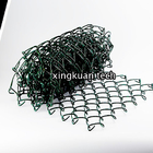 Vinyl Coated Steel Chain Link Fence Fabric 8ft high PVC Green color