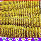 Yellow color powder coated 100x100 opening chain link panels for garden