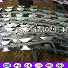Stainless Steel Concertina Razor Barbed Wire In Straight Line
