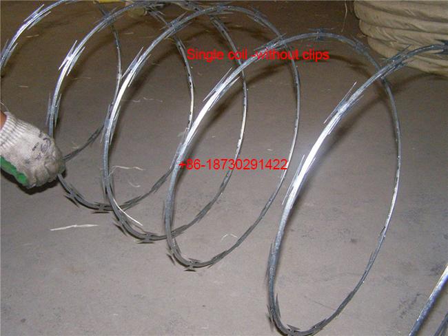 Cbt-65 450mm 50 Feet Length Galvanized Steel Razor Wire Ribbon for Military