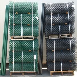 Hot - Dipped Galvanized / PVC Coated Chain Link Fencing For Sport Yard / Road Fence