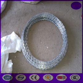 10-15 meter  /roll Electro Galvanized concertina cross Razor barbed wire