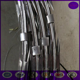 700mm coil diameter bto-30  concertina cross Razor barbed wire for Ghana market