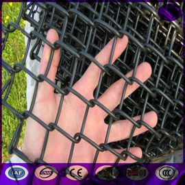 Green Vinyl Coated Chain Link Fence in diamond mesh hole shape for animal zoo