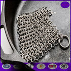 stainless steel 316 premiun 7x7inch,ring size :10mm chainmail scrubber made in china