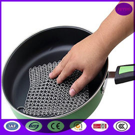 Cast iron cleaner xl 8x8 steel chainmail scrubber/steel chainmail scrubbermade in china