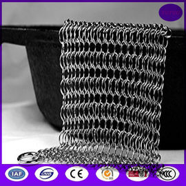 Cast Iron Cleaner XL 6.5x6.5 inch Premium Stainless Steel Chainmail Scrubber made in china