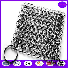 china supplier stainless steel chainmail scrubber for kitchen clean