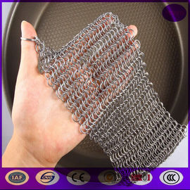 ECO-friendly Stainless Steel Chainmail Pot Scrubber For Cleaninning in kitchen