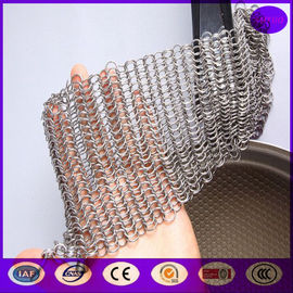 5"x5" Stainless Steel Chain mail Pot Scrubber/ Cast iron cleaner  from China top supplier