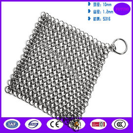 China Practical Skillet Cleaner Stainless Steel Chainmail Scrubber