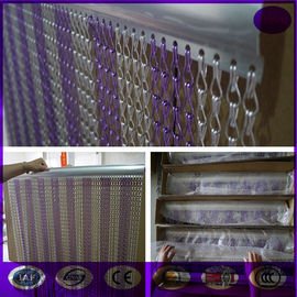 Purple color Fashionable Decorative Aluminium Double Hooks Chain Fly Screen Curtain