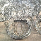 Flat Panel Coiled Razor Barbed Wire Hdg Hot Dipped Galvanized For Security Barrier