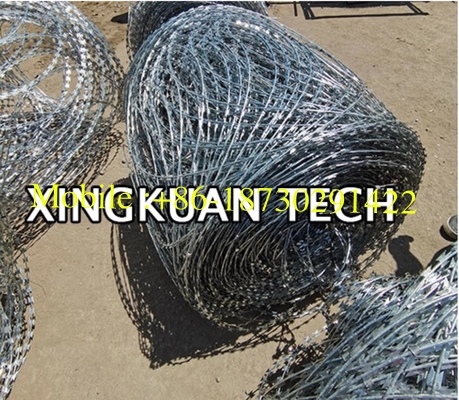 15m Length Flat Razor Wire Fencing Barbed for Type Ribbon Panels