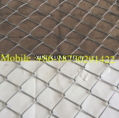 9 Gauge Hot Dipped Galvanized Chain Link Fence , Diamond Wire Mesh For Garden