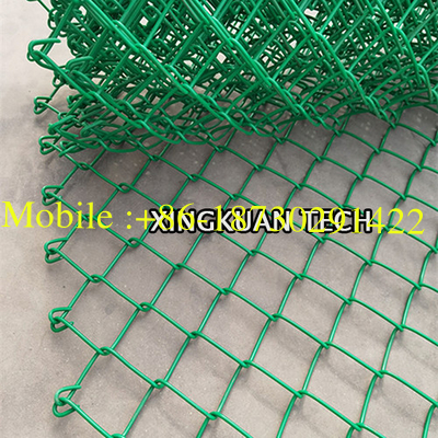 Vinyl Coated Chain Link Fence Fabric 50 Ft Roll Black Green color OEM