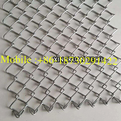 5cm Chain Link Fabric Fencing , Galvanized Steel Wire Mesh Rolls 6cm 8cm