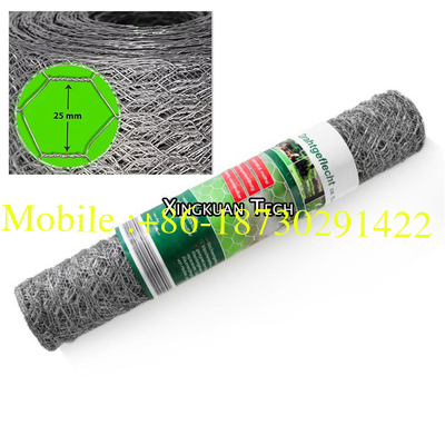 Galvanized  Chicken Wire Mesh Netting , Hexagonal Wire Mesh Vinly Coating PVC