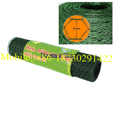 Galvanized  Chicken Wire Mesh Netting , Hexagonal Wire Mesh Vinly Coating PVC