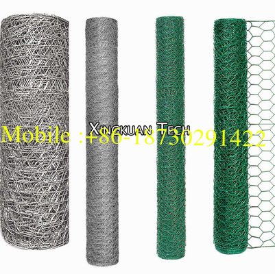 Galvanized  Chicken Wire Mesh Netting , Hexagonal Wire Mesh Vinly Coating PVC