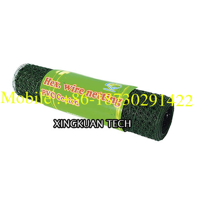 PVC Vinyl Coated Chicken Wire Mesh , hexagonal wire netting 25MM Green Color