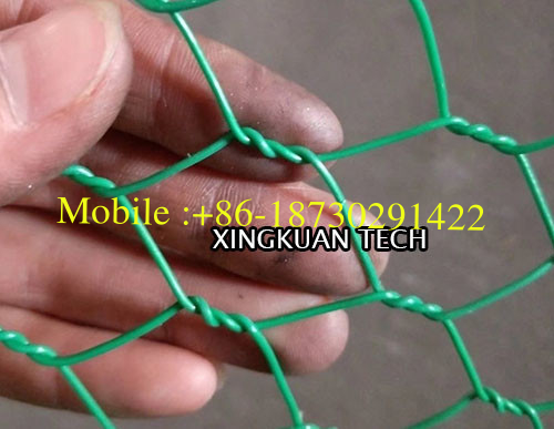 reverse twist PVC Poultry wire netting  , Poultry Mesh Netting Hexagonal Shape