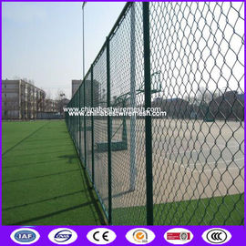 china Zinc aluminum alloy chain link fence with 366g zinc coating