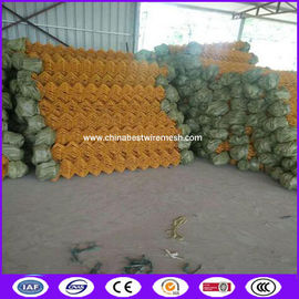 Yellow color 40x40 opening chain link fence cover up with height 1200mm