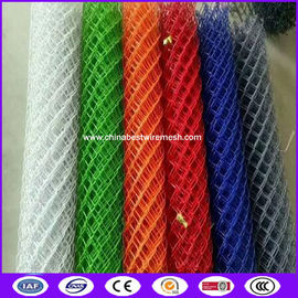 Yellow color PVC coating 70x70mm-9gauge chain wire mesh for Playing Fields