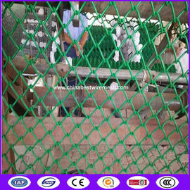 China 50mm diamond shaped zoo wire mesh chain link fence temporary privacy metal fence factory