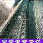 Green color 100x100 opening 5 foot chain link fence with low carbon steel wire