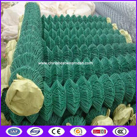 Green color 100x100 opening chain link fence decorations for architecture