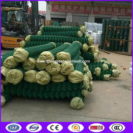 Green color 100x100 opening chain link fence decorations for architecture