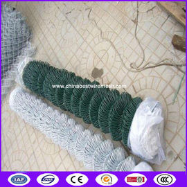 Green color Vinyl coated chain link fencing with fused and bonded coating