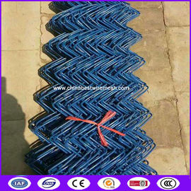 Blue Color 50mm*50mm 6ft*18m Galvanized/PVC Chain Link Fence