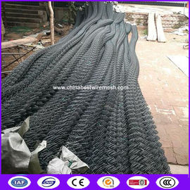 4m tall Black Vinly  Chain Link Fence for Security made in china