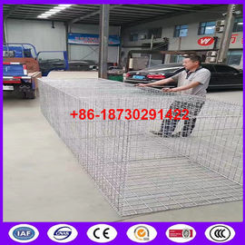 High Tensile Galvanized Steel Wire Welded Gabion Box Wear And Abrasion Resistance for stone keeping