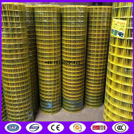 Yellow color PVC coating Holland wire mesh fence 30mmx30 mm Hole opening ​ in 1.2 meter height