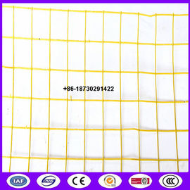 Yellow color PVC coating Holland wire mesh fence 30mmx30 mm Hole opening ​ in 1.2 meter height