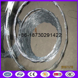 18" Diameter Razor Ribbon Helical Ribbon Barbed Wire Each Coil 50 Feet Length, 5 Coils /Box