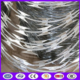 600 MM outside diameter Barb Tape Concertina razor wire CBT 65 SS 304 (Stainless Steel) with Heavy Galv. Core wire