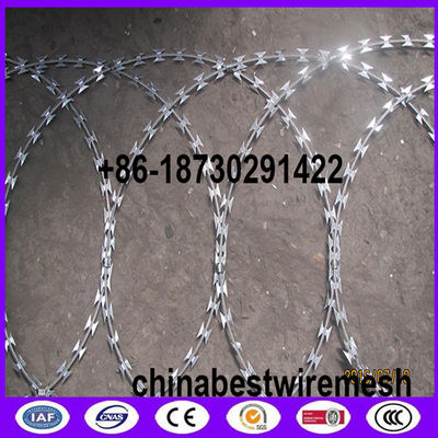 500mm coil diameter flat panel razor wire for wall top installation