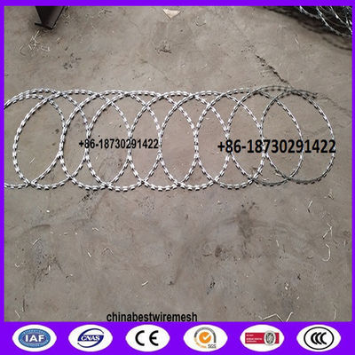 500mm coil diameter flat panel razor wire for wall top installation